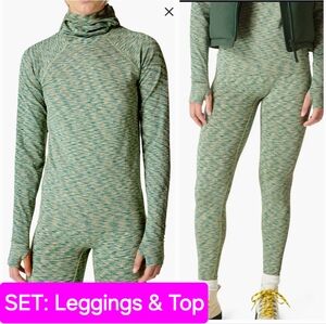 Set - Sweaty Betty Space Dye Hoodie Sweaty Betty Space Dye Leggings Base Layers